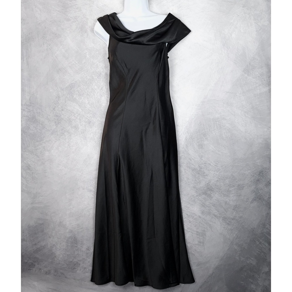 Ted Baker Dress Women 0 US 2 Draped Neck Satin Romantic Minimalist Quiet Luxury
